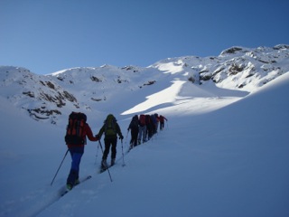 Skitourenwoche vom Rifugio Forni aus, 2178m, im Veltlin. April 2012